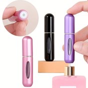 Resim 1 adet, Mini Seyahat Parfümü Dolum Atomizeri, Katı Taşınabilir Parfüm Sprey Şişesi, Seyahat Parfümü Koku Pompası Kılıfı Koku Boş Konteyner Sprey Şişesi, Seyahat ve Dışarı Çıkma için 5ml Koku 