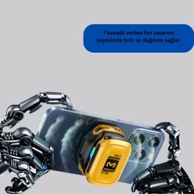 Resim 7 Kanatlı Vortex Fanlı Akıllı Telefon Soğutma Aparatı Standart 