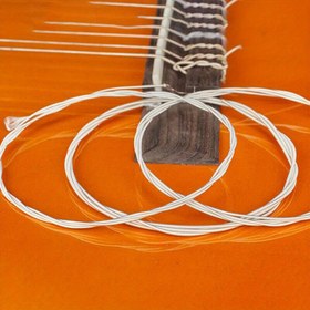 Resim 6 Adet Naylon Gitar Teli Seti, Kaplansız Gümüş Kaplı Çelik Çekirdek, Klasik Akustik Gitar için 