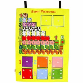 Resim Cırtlı Sayılar Pano - Eğlenceli Matematik ve Sayı Sayma İstasyonu 