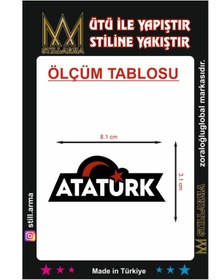 Resim YupiToys Ütü İle Yapışan Tekstil Transfer Atatürk Baskısı 