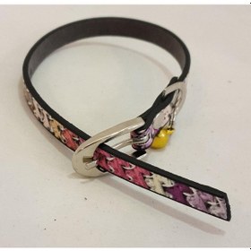 Resim Pembe Kilim Desen Derili 1 CM Zilli Tasma 