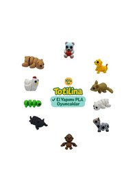 Resim 10'lu Set Ayı Puma Fare İnek Goril Kedi Tırtıl Tavuk 