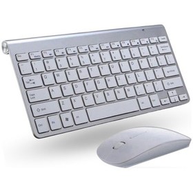 Resim Büro Ev Ofis Bilgisayarı İçin Gri Wifi Kablosuz Klavye Mouse Seti Diğer 