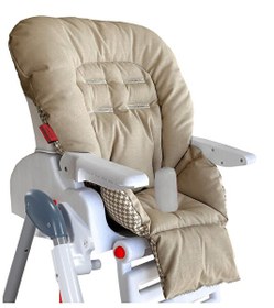 Resim Holmer Leke Tutmaz Organik Max-M Bej Mama Sandalyesi Minderi Ve Kılıfı 