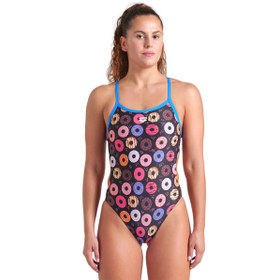 Resim Donuts Swimsuit Challenge Back Kadın Siyah Yüzücü Mayosu 009461590 