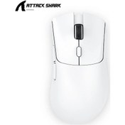 Resim Attack Shark R1 Kablosuz Oyuncu Faresi, Paw3311 1khz 18000dpi, Bluetooth Fare, White Diğer 