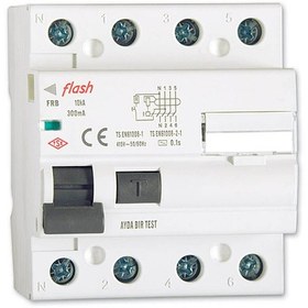 Resim Flash 4x40a 300ma 10ka Kaçak Akım Rölesi 
