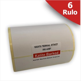 Resim Kalite Barkod 100x70 Termal Etiket 6 Barkod Etiketi 