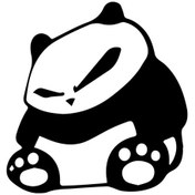 Resim Sinirli Panda Oto-motor-laptop-duvar-dekor 30 X 30 Cm 