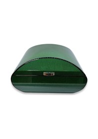 Resim Lubinski İtaly Oval Humidor Puro Kutusu Lizard Yeşil 60's 