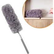 Resim Ronanna 140 cm Teleskopik Uzatılabilir Mikrofiber Yumuşak Başlıklı Gri Toz Alma Fırçası Toz Püskülü 