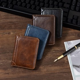 Resim Erkekler için Vintage İnce Hafif Çift Katlı Cüzdan - Çoklu Kart Yuvaları & Nakit Depolama ile Kompakt Minimalist Tasarım, Kredi Kartları/Kimlik Belgeleri/Bozuk Paralar İçin Günlük Kullanım Dayanıklı - Mükemmel Noel, Sevgililer Günü, Babalar Günü Hediyesi (Siyah), Minimalist Cüzdan, Kaliteli İşçilik, Seyahat Esansiyelleri, Klasik Stil, Premium Malzeme, İş Profesyonelleri 