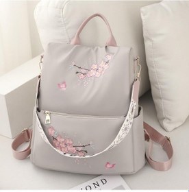 Resim Su Geçirmez Oxford Kadın Sırt Çantası Moda Hırsızlığa Karşı Kadın Sırt Çantaları Çiçek Baskılı Kız Okul Çantası 2023 Yaz Büyük Sırt Çantası Pink Pembe 