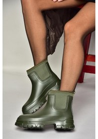 Resim Fox Shoes T858685409 Haki Kalın Tabanlı Yağmur Botu Haki-suni Deri Haki 