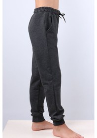 Resim Hçm Çocuk Unisex Okul Eşofman Altı Ribanalı C8 Koyu Gri 
