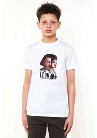 Resim Mathilda & Leon Sevginin Gücü The Baskılı Unisex Çocuk Beyaz T-S 