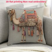 Resim 1 Canlı Bohem Kameri Atma Yastık Kılıfı, 45.72x45.72 cm - Renkli Tasarım, Zip Kapama, Makine Yıkanabilir - Rahat Yatak Odası ve Oturma Odası Dekoru İçin İdeal, Yatak Odası Dekoru|Dekoratif Yastık|Plush 