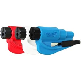 Resim Samorian RESQME The Original Emergency Keychain Car Escape Tool, 2-in-1 Seatbelt Cutter and Window Breaker 