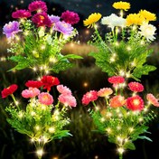 Resim 1 adet/2 adet Güneş Bahçe Lambası, Güneş Kar Lotus Lambası, IP65 Su Geçirmez Güneş Dış Mekan Peri Lambası, Dış Mekan Bahçesi, Yol, Teras, Çim Süslemesi için Uygun 