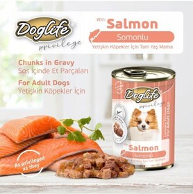 Resim Doglife Somonlu Yetişkin Köpek Konserve 400 G 