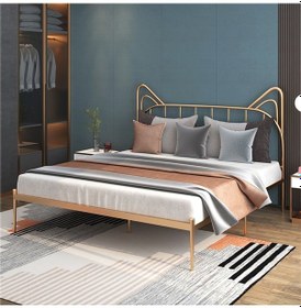 Resim Pusa Çift Kişilik Metal Karyola 