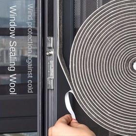 Resim 10 Metre Kendinden Yapışkanlı Kapı ve Pencere Conta Şeridi - Alüminyum Alaşımlı Pencereler ve Ahşap Kapılar için Plastik Rüzgarlık, Su Geçirmez/Rüzgar Geçirmez/İşitme İzolasyonu, Çarpışma Önleyici Mühürleme Şeridi 