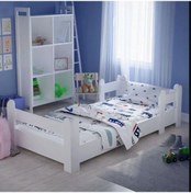 Resim Tulipkids Montessori Karyola Beyaz 90x190 Yatak Uyumlu Oval Kesim Çocuk Yatağı Kids-107 