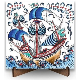 Resim Çini Serisi Kalyon 2 Seramik Pano 