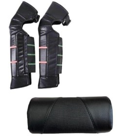 Resim Bike Sky Diz & Bacak Koruma Deri Reflektörlü Dizlik + Kol Telefon Tutucu Çanta Siyah 