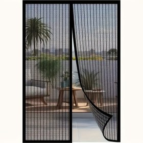 Resim Kolay Temizlenebilir Yumuşak Ağlı Manyetik Hasır Kapı, Nefes Alabilir ve Etkili Sivrisinek Önleme, 91.44x208.28 cm'ye Uyar - İç/Dış Mekan Kullanımı İçin İdeal, Sivrisinek Hasırı 