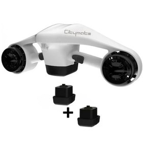 Resim Sea Scooter Elektrikli Deniz Su Scooter Hoverboard Citymate +Kılf Beyaz 2 Adet Normal Bataryalı 