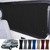 Resim Oto Pandami Opel Vivaro A 2001-2014 Uyumlu Siyah Raylı Oto Perde Takımı 