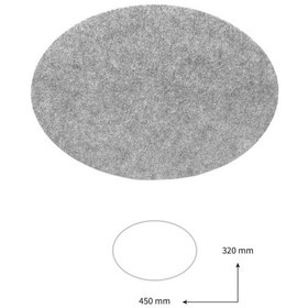 Resim Gri Keçe Amerikan Servisi, Desen Kesim Supla 12'li Servis Takımı -0482 Gri 