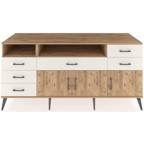 Resim Kronos Konsol 3 Raflı 6 Çekmeceli 3 Kapaklı 176x59x83 Çam-çam/aytaşı Çam/aytaşı 