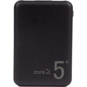 Resim Zore ZR-PW04 LED Işıklı Taşınabilir Powerbank 5000 Mah Renk Siyah 