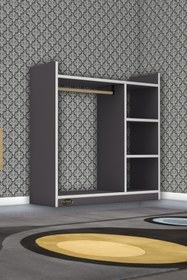 Resim Kenzlife Giysi Dolabı Turabi 090*090*30 Gri 