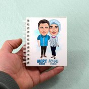 Resim Başörtülü Aşkım Karikatürlü Defter 