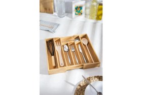 Resim Depa Bambu Ayarlanabilir Çekmece Içi Kaşıklık & Çekmece Içi Organizer (25*35*5 / 39*35*5) 