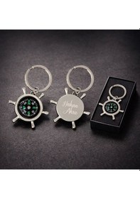 Resim Bk Gift Kişiye Özel İsimli 2001 Tek Taraflı Pusulalı Metal Anahtarlık Lazer Baskılı Fonksiyonel Anahtarlık Kobitmeyencom36533 Bk Gift 