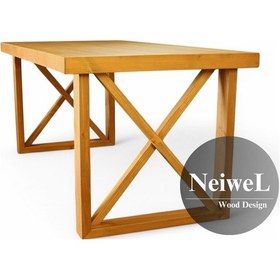 Resim Neiwel Main Doğal Ahşap Toplantı Masası x 80 x 140 Açık Ceviz 