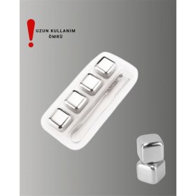 Resim Hızlı Soğutma Özellikli Paslanmaz Metal Buz Küpü Takımı 