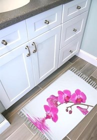 Resim Orchid Banyo Paspas Ve Tek Kanat Duş Perdesi 1x180x200 Set 