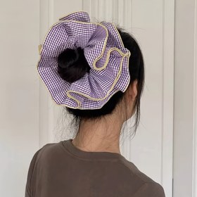 Resim Tekli Vintage Çiçekli Bale Bandı - Izgara Fırfır Detaylı Yumuşak Kumaş Saç Aksesuarı Kadınlar ve Gençler için 14+ (Heather Mavi/Pembe/Kırmızı/Siyah) - Noel Partisi & Günlük Retro Saç Bandı 