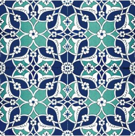 Resim Armada Çini 20x20 Cm Ac 80 Selçuklu Iznik Desen Kütahya Çini Karo 