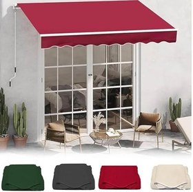 Resim Dış Mekan Tente Gölgelik Yedek Kumaş Su Geçirmez ve Yırtılmaya Dayanıklı Kılıf Pencere Kapı Tente Çerçevesi Dahil Değildir Bej (6,5 x 5 ft) 2x1,5 m 