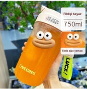 Resim Velvettides Yeni Çay Sızıntı Ölçeği Plastik Su Bardağı Kadın Yaratıcı Spor Portatif Su Isıtıcısı Büyük Kapasiteli Yüksek Sıcaklığa Dayanıklı Pipet Bardak Beyaz 780ml Sosis Ağız Bardak Fırçası 