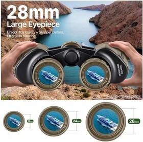 Resim Profesyonel El Dürbünü, Full HD Görüntü Kalitesi, 20x Yüksek Zoom, 50 mm Lens Çapı, 1000 M/56M Görüş, Su Geçirmez Tasarım, Taşıma Çantalı, Kamp Doğa ve Güvenlik İçin 100x100 El Dürbünü 