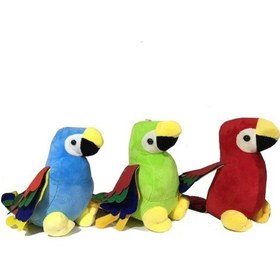 Resim Papağan Peluş Oyuncak Organic Kumaş Çok Renkli 