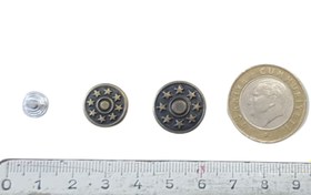 Resim Kot Düğmesi 10 veya 25 adet (14mm veya 17mm kot düğmesi) - 17mm / 25 adet 